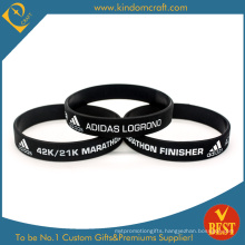 Promotional Black Marathon Silicone Wristband (LN-025)